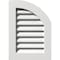 Ekena Millwork Quarter Round Top Right Functional, PVC Gable Vent w/ 1" x 4" Flat Trim Frame, 12"W x 30"H GVPQR12X3001FUN - alternate 1
